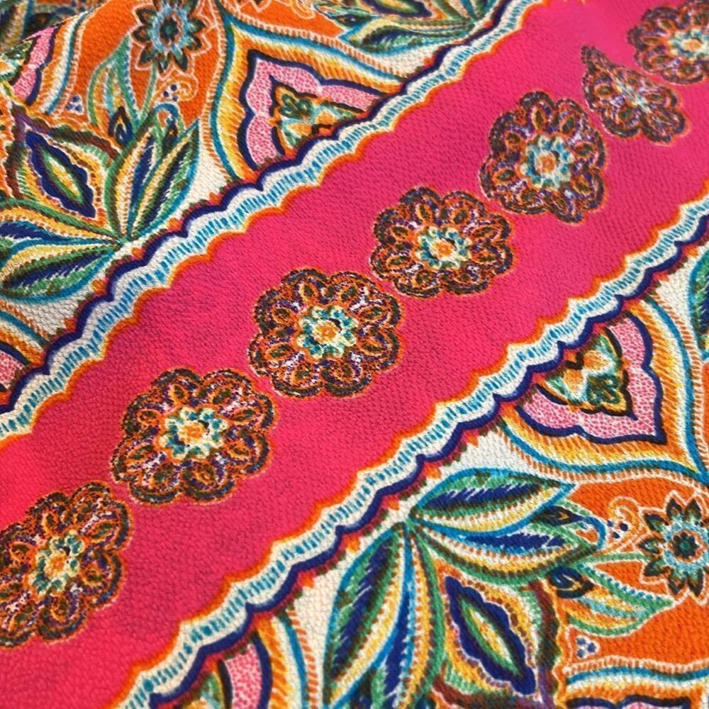 Rose & Olive Vibrant Pink and Orange Sleeveless Blouse Size L EUC - Picture 9 of 10